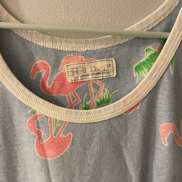 Flamingo Print Sleeveless Belle Pointe Pajama Dress size large - Picture 3 of 3